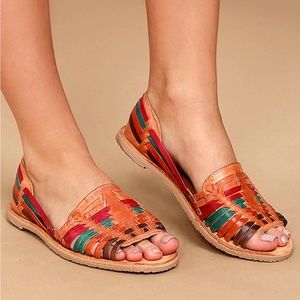 Sbicca Jared Multi Leather Huarache Flats